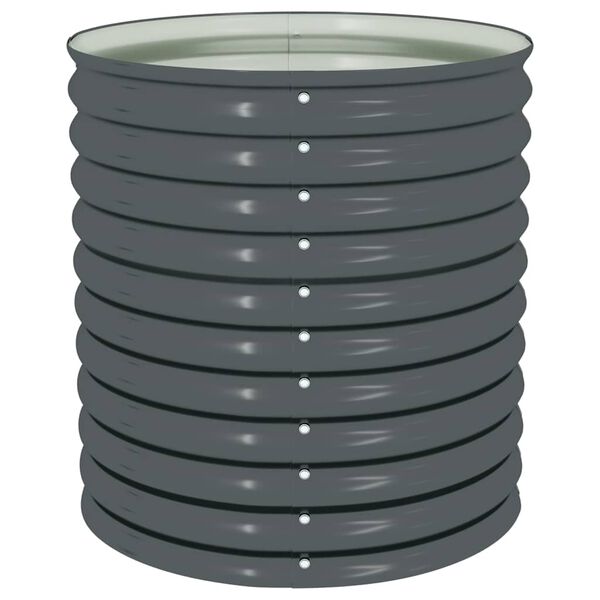 vidaXL Піднесена Клумба Сірий 80x80x81 см Оцинкована Сталь