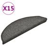 vidaXL Сходові Килимки 15 шт Темно-Сірий 56x17x3 см