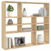 802942 vidaXL Wall Shelf Sonoma Oak 90x16x78 cm Chipboard