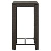 vidaXL Садовий барний стіл Коричневий 60,5x60,5x110,5 см Поліротанг