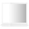 804559 vidaXL Bathroom Mirror High Gloss White 40x10,5x37 cm Chipboard