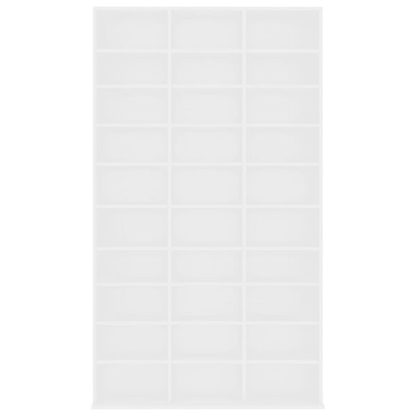vidaXL Шафа для CD-дисків Білий 102x23x177,5 см ДСП
