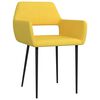 vidaXL Обідні стільці 2 шт Жовтий Тканина