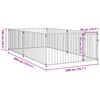 vidaXL Вуличний Вольєр для Собак 200x400x100 см