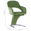 vidaXL Обідні стільці 2 шт Зелений оксамит