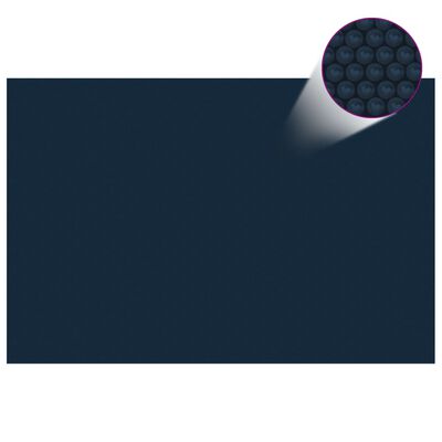 vidaXL Сонячна Плівка для Басейну Плаваюча Чорний/Синій 300x200 см ПЕ