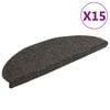 vidaXL Самоклеючі Сходові Килимки 15 шт Світло-Коричневий 65x21x4 см