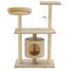 170514 vidaXL Cat Tree with Sisal Scratching Posts 95 cm Beige