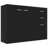 vidaXL Сервант Чорний 105x30x75 см ДСП