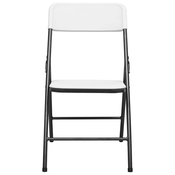 vidaXL Розкладні садові стільці 4 шт Білий ПВЩ