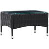 vidaXL Журнальний столик Чорний 60x40x36 см Поліротанг