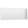 804635 vidaXL Bathroom Mirror High Gloss White 100x1,5x37 cm Chipboard