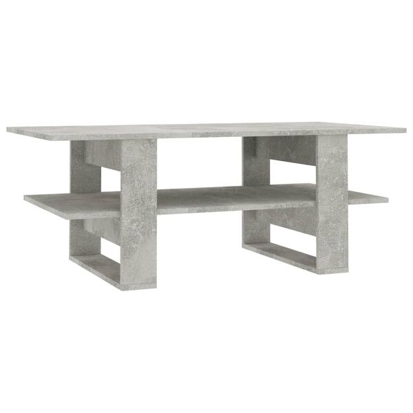800544 vidaXL Coffee Table Concrete Grey 110x55x42 cm Chipboard
