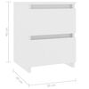 800513 vidaXL Bedside Cabinet White 30x30x40 cm Chipboard