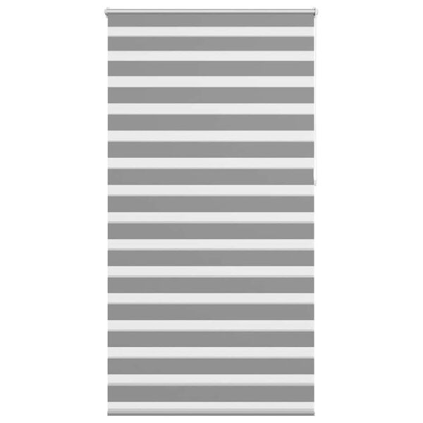 vidaXL Смугаста Рулонна Штора Сірий 120х230 см