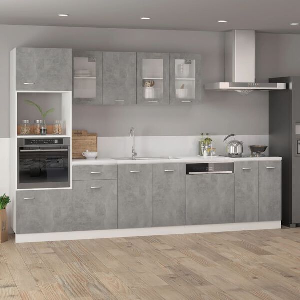 801256 vidaXL Hanging Cabinet Concrete Grey 39,5x31x60 cm Chipboard