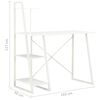 20282 vidaXL Desk with Shelving Unit White 102x50x117 cm