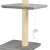 170532 vidaXL Cat Tree with Sisal Scratching Posts 260 cm Grey