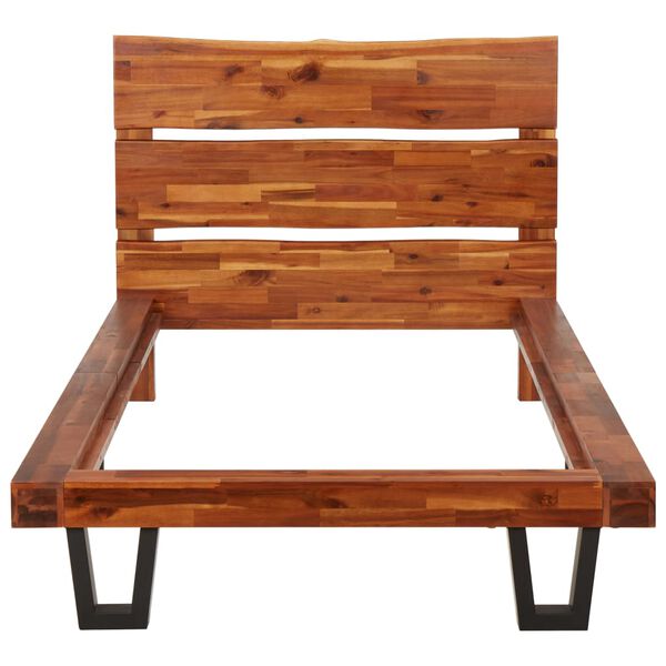 vidaXL Каркас ліжка з необробленими краями 90 см Масив акації