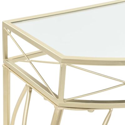 vidaXL Приставний столик у французькому стилі Золотистий 82x39x76 см Метал