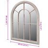 vidaXL Садове Дзеркало у Вигляді Арки Сільский Стиль 69x89 см