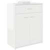 800717 vidaXL Sideboard High Gloss White 60x30x75 cm Chipboard