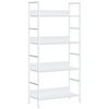 288224 vidaXL 4-Layer Book Shelf White 60x27,6x124,5 cm Chipboard