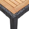 vidaXL Садовий Обідній Комплект 5 Од. з Подушками Чорний Поліротанг