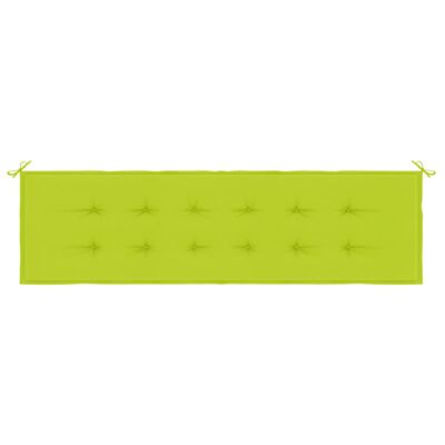 vidaXL Подушка для садової лавки Яскраво-зелений 180х50х3 см Тканина
