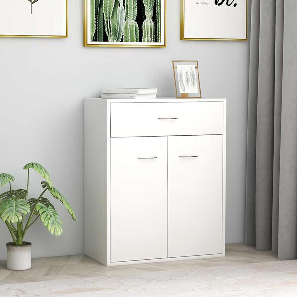 800711 vidaXL Sideboard White 60x30x75 cm Chipboard