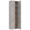 800301 vidaXL Office Cabinet Concrete Grey 60x32x190 cm Chipboard