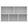 800162 vidaXL Book Cabinet/Sideboard White 50x25x80 cm Chipboard