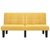 vidaXL Диван 2-місний Жовтий Тканина