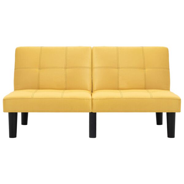 vidaXL Диван 2-місний Жовтий Тканина