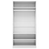 800231 vidaXL Wardrobe High Gloss White 100x50x200 cm Chipboard
