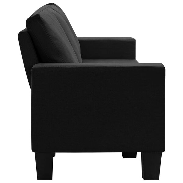 vidaXL Диван 4-місний Чорний Тканина