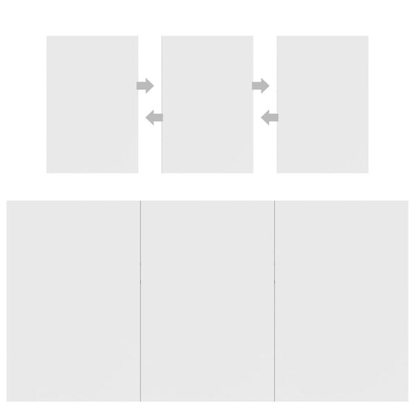 vidaXL Обідній стіл Білий 160x80x76 см ДСП