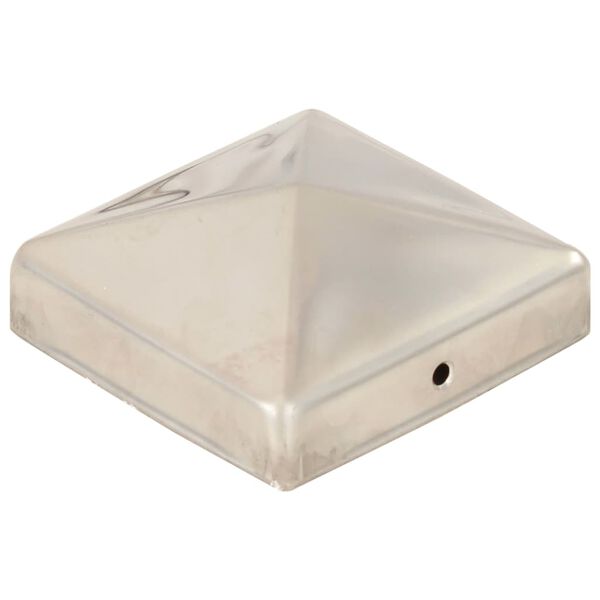 vidaXL Пірамідальні Ковпачки для Стовпів 6 шт 81x81мм Нержавіюча Сталь