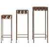 245928 vidaXL Plant Stand Set 3 Pieces Vintage Style Metal Rusty