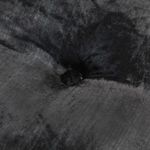 vidaXL Круглий Пуф Антрацит 40х20 см Оксамит