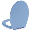 145823 vidaXL Soft-Close Toilet Seat Quick Release Blue Oval