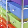 320410 vidaXL XXL 15-Drawer Mobile Storage Trolley Multicolour Plastic