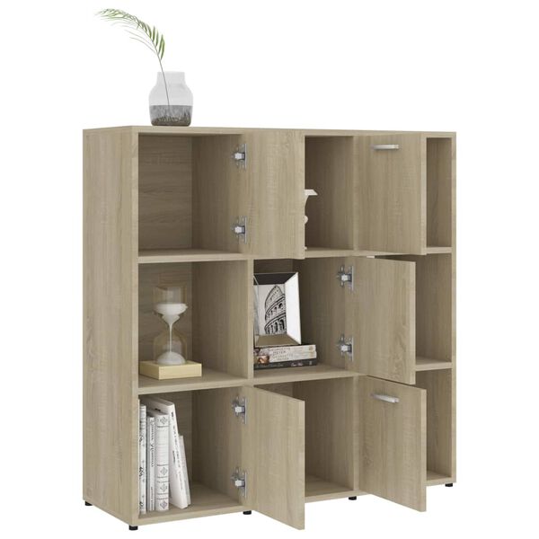 vidaXL Книжкова шафа Дуб сонома 90x30x90 см ДСП