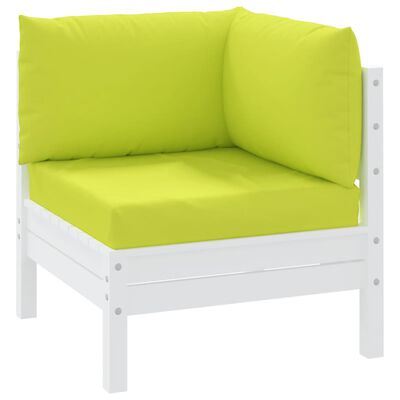 vidaXL Подушки для дивана з піддонів 3 шт Яскраво-зелений Тканина