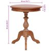 vidaXL Приставний столик Натуральний 50x50x65см Масив червоного дерева