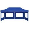vidaXL Професійний Розкладний Святковий Намет з Боковинами Синій 6х3 м