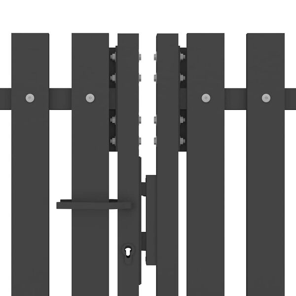 vidaXL Ворота для садової огорожі Антрацит 4x1,7 м Сталь