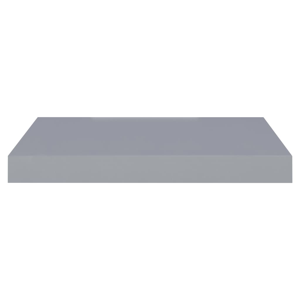 vidaXL Настінна полиця з прихованим кріпленням Сірий 40x23x3,8 см МДФ