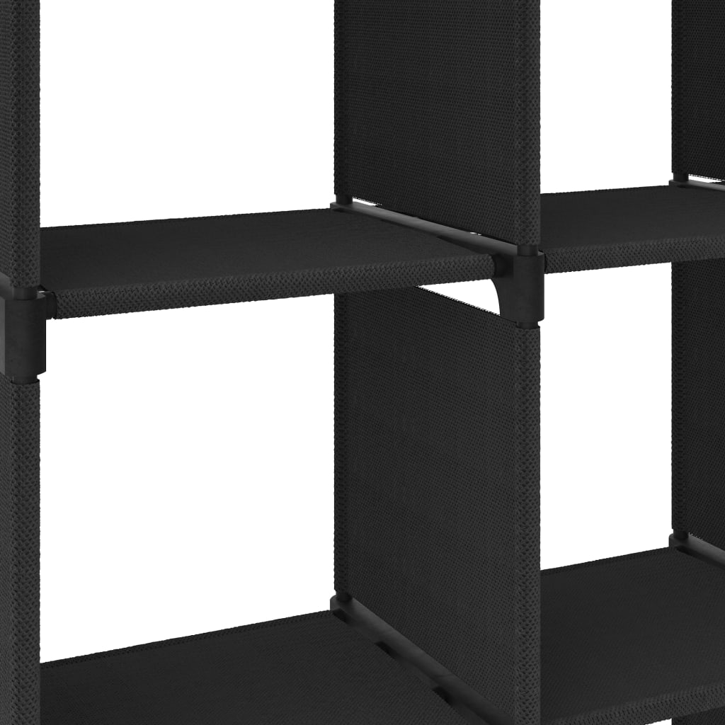 322602 vidaXL 5-Cube Display Shelf Black 103x30x72,5 cm Fabric