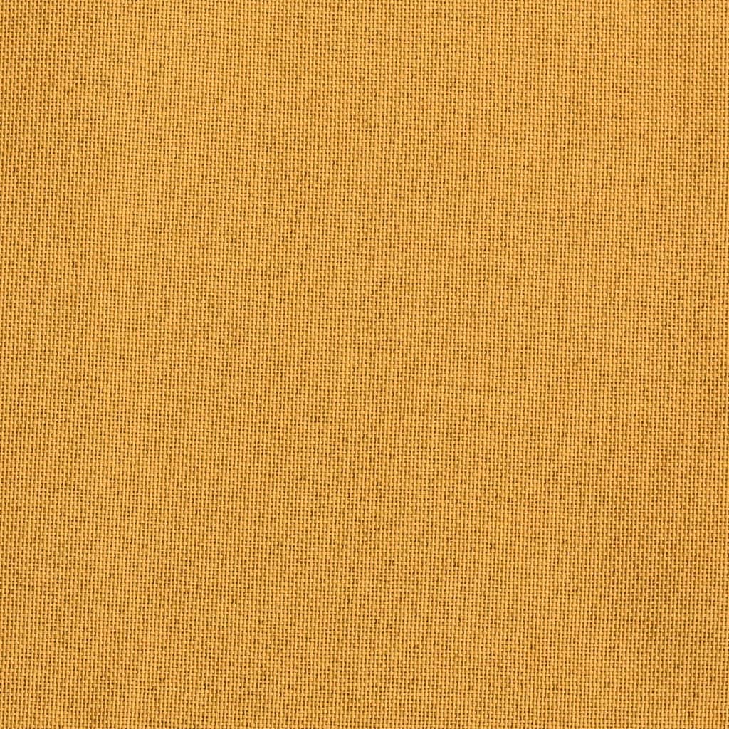 321199 vidaXL Linen-Look Blackout Curtain with Hooks Yellow 290x245 cm